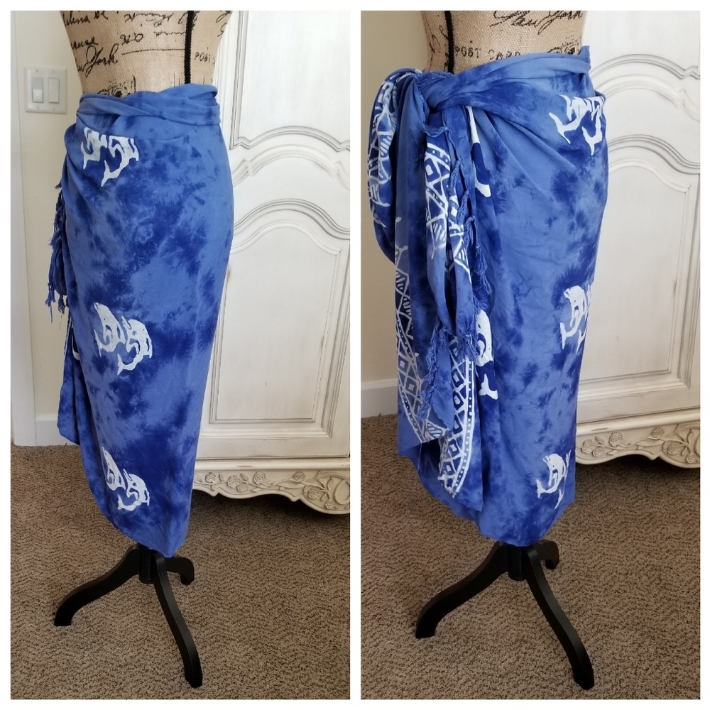 Sarong 44x60 + fringe (pareo, pareau, lava-lava)